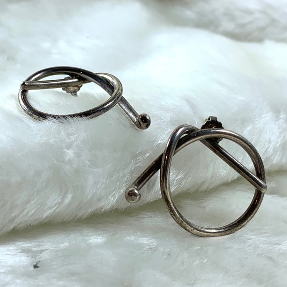 Hand made vintage sterling silver earrings